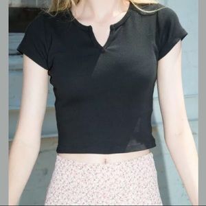 NWOT Black Brandy Notch Top